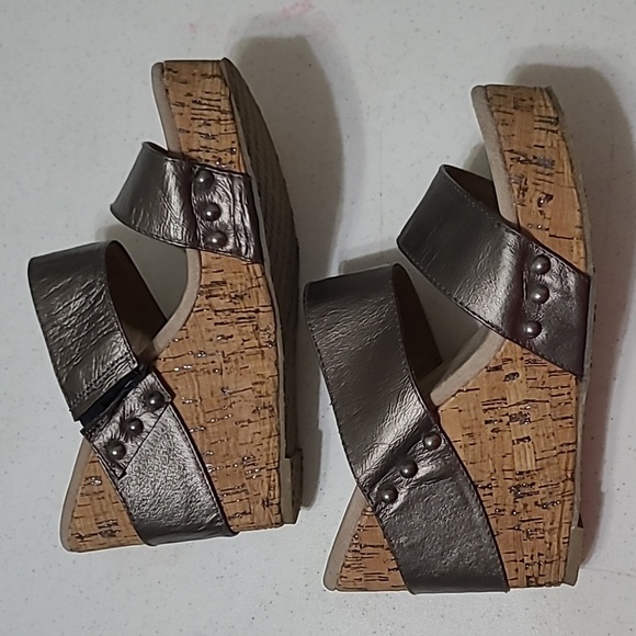 Very Volatile pewter wedges size 10 - Picture 3 of 11